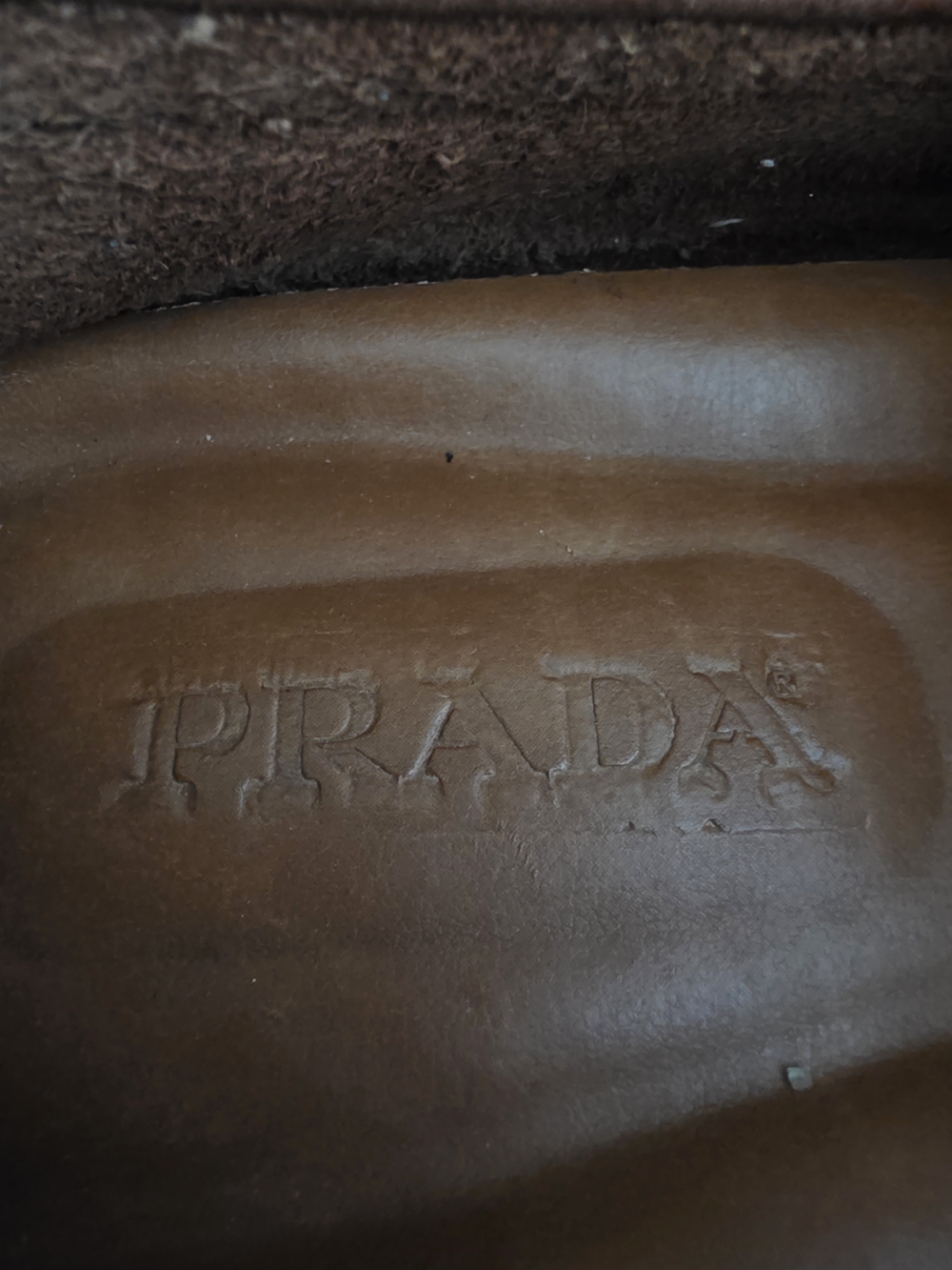 Prada Brown Leather Espadrille Loafers - Picture 6 of 6